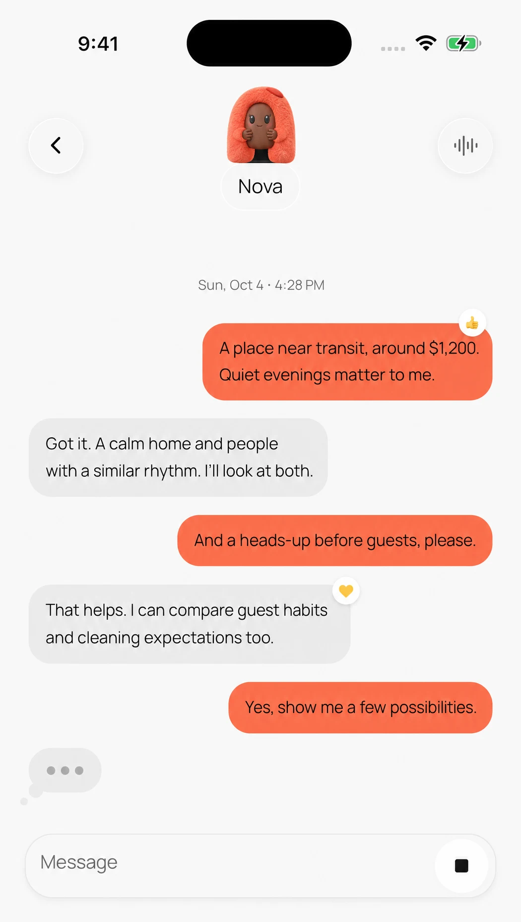 Illustrative conversation